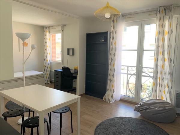 Toulouse 31400 Pont des demoiselles T1 bis meublé de 32.01 m² avec parking sous sol,
