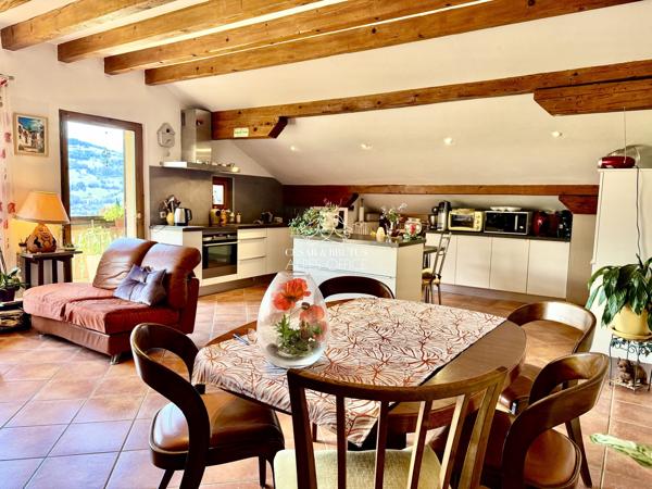 Passy coteaux, appartement 3 pièces, 2 chambres, 63,82 m² habitables, 88 m² au total, balcon, cave, parking, dernier étage.