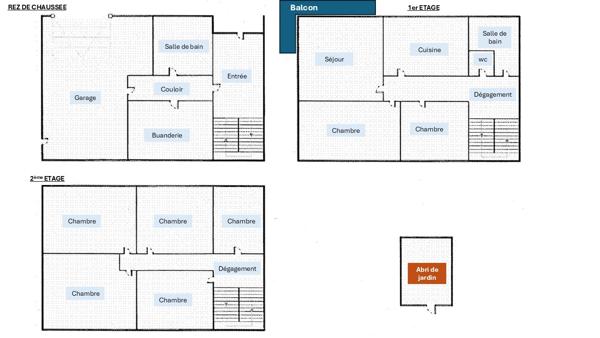 Maison  mitoyenne T8 de 161 m² avec grand jardin à Crozon (29 160 ) A NE PAS LAISSER PASSER !