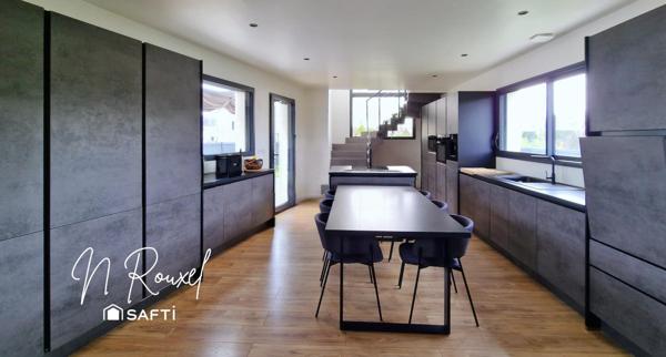 Contemporaine 160m², 5 chambres, 2 sdb, parcelle 400m²