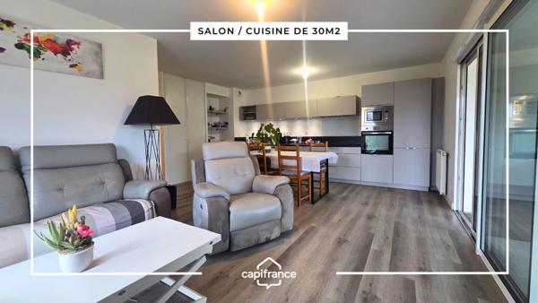 Appartement T3 avec terrasse / véranda, 2 parkings et local vélo