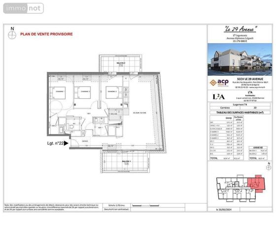 Appartement à vendre à Bruz en Ille-et-Vilaine (35170), ref : 35129-6474   
Centre-Ville