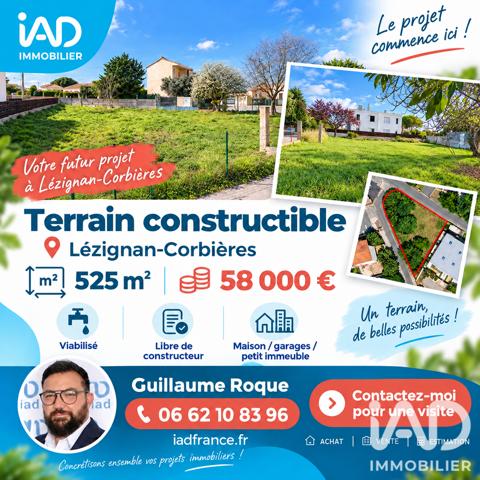 Terrain à vendre 525 m² Lézignan-Corbières