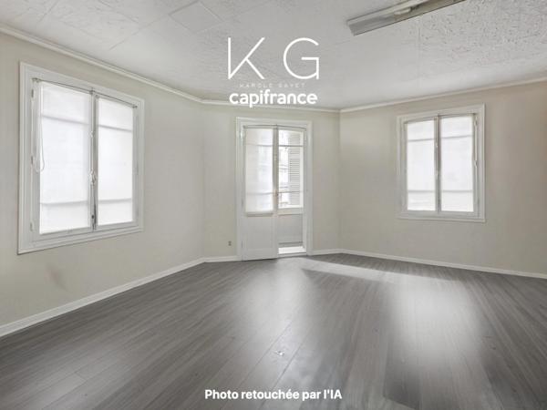 Deauville proche place Morny, immeuble de caractère à rénover, appartement 86 m2 et local commercial à vendre