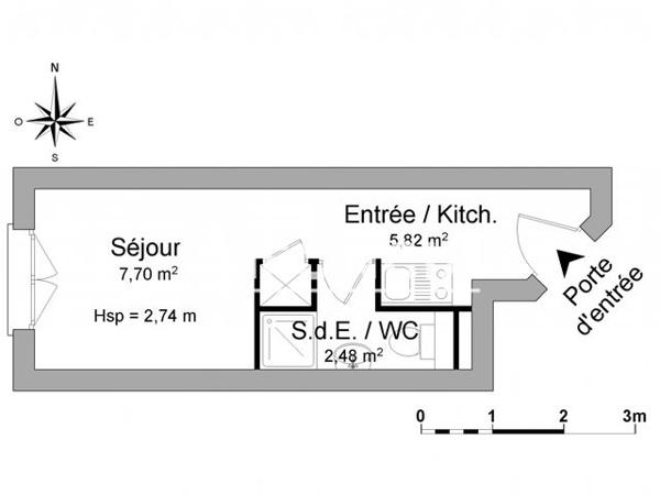 Location Studio 16 m² - 295 RUE SAINT JACQUES Paris 75005
