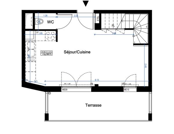 Grand T5 lumineux avec balcon et 2 parkings – Nantes Perverie