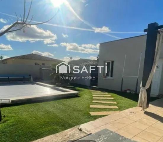 MAISON PLAIN PIED 140 M² - GARAGE - PISCINE - TERRAIN 424 M²