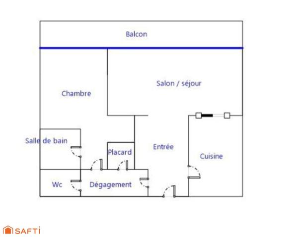 Appartement 2 pièces 54m² - Terrasse dominante