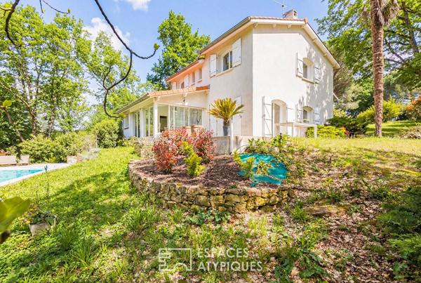 Maison d’architecte avec piscine et parc boisé à Aussonne