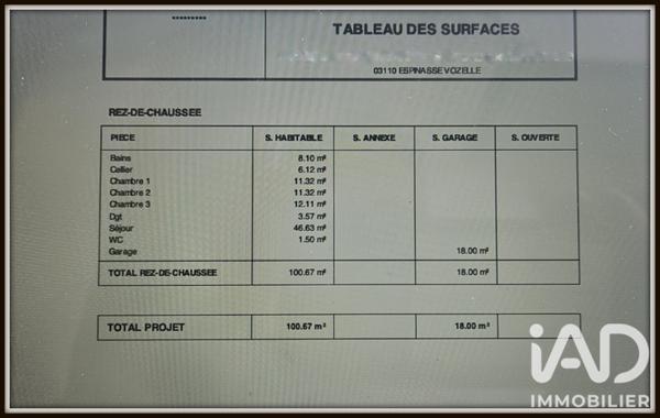 Maison à vendre 5 pièces 102,03 m² Espinasse-Vozelle