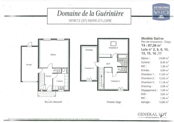 Maison à louer 4 pièces 87.36m² Véretz (37270)
