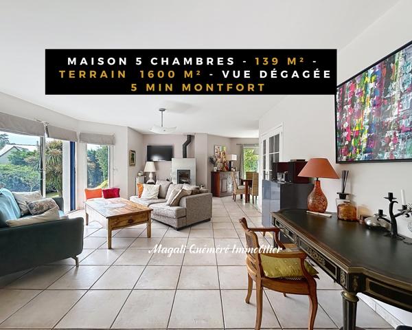 Maison 5 ch 139 m² avec superbe vue dégagée au pied des comodités
