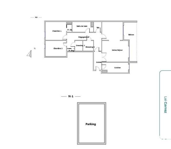 Appartement avec large balcon et vue dégagée