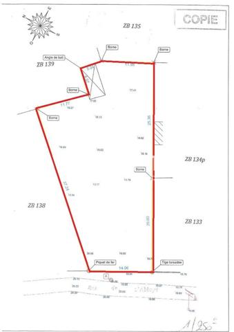 Jolie parcelle à bâtir campagne Chaunoise