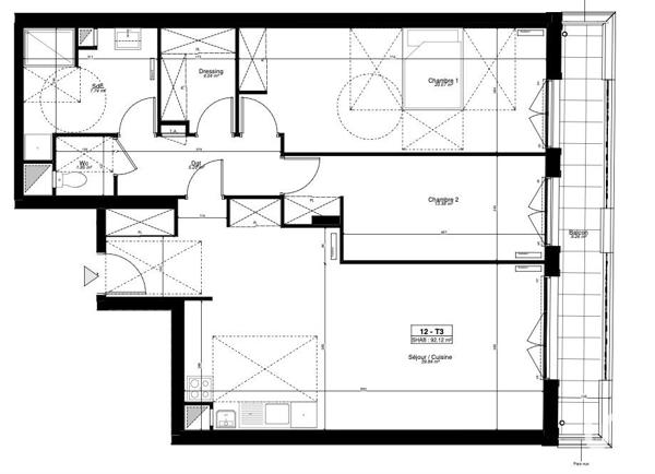 Appartement à vendre 3 pièces 91 m² Sainte-Geneviève-des-Bois