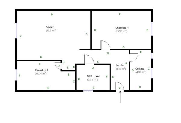 Appartement à vendre 3 pièces 61,86 m² Paris 18