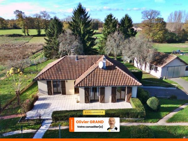 Pavillon 6p sur sous-sol complet + Garage + Dépendances - Proche Saint-Junien - Environnement campagne