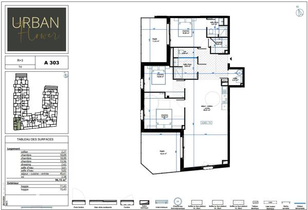 NARBONNE. APPARTEMENT NEUF 4 pièces - 107m² avec grande terrasse expo SUD + Parking privatif