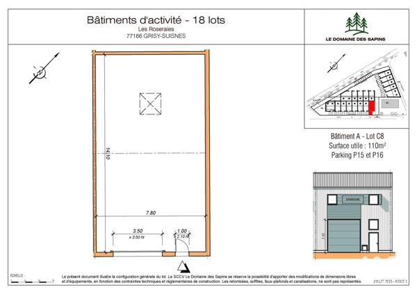 Local d’activité à vendre 110 m² Grisy-Suisnes
