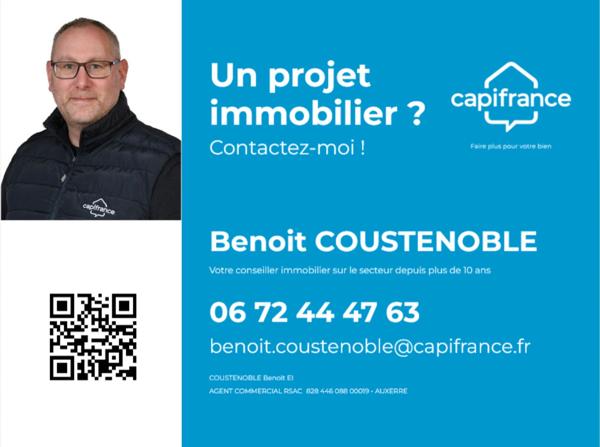 Maison à vendre de 87 m² - 2 chambres - Sous-sol total - Terrain de 1170 m² -  SAINT GEORGES SUR BAULCHE (89)