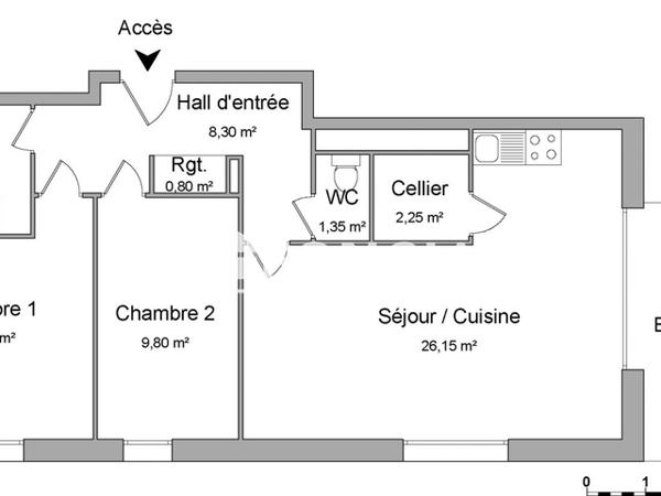 Location Appartement 3 pièces 65.65 m² - 6 AVENUE ROGER SALENGRO Haubourdin 59320