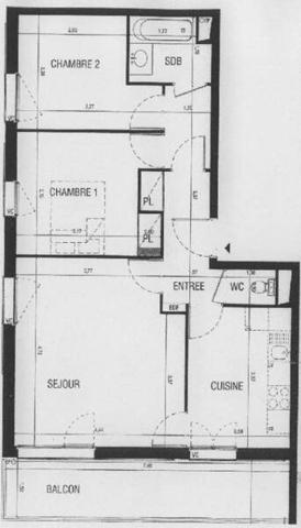 Appartement 3 pièces - 44200 Nantes -  République