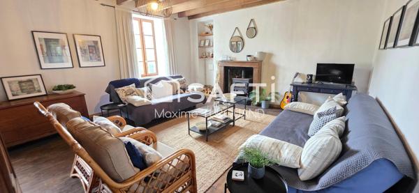 Longère de charme 140m², 4 chambres 1600m² de terrain.