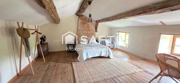 Longère de charme 140m², 4 chambres 1600m² de terrain.