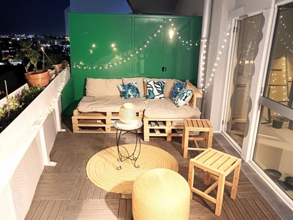 Arcueil : T3, terrasse sans vis à vis, parking