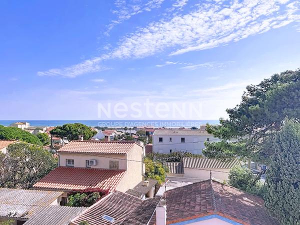 Charmant appartement 3 pièces de 37 m² avec belle vue mer panoramique & place de parking privative à Saint-Pierre-la-Mer