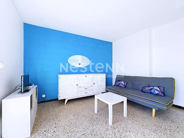 Charmant appartement 3 pièces de 37 m² avec belle vue mer panoramique & place de parking privative à Saint-Pierre-la-Mer