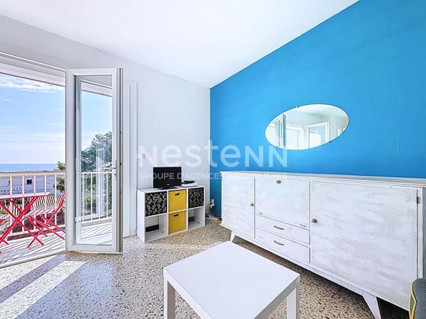 Charmant appartement 3 pièces de 37 m² avec belle vue mer panoramique & place de parking privative à Saint-Pierre-la-Mer