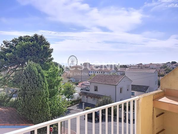 Charmant appartement 3 pièces de 37 m² avec belle vue mer panoramique & place de parking privative à Saint-Pierre-la-Mer