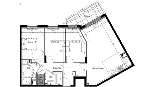 Appartement (neuf) à vendre 4 pièces 81 m² Clamart