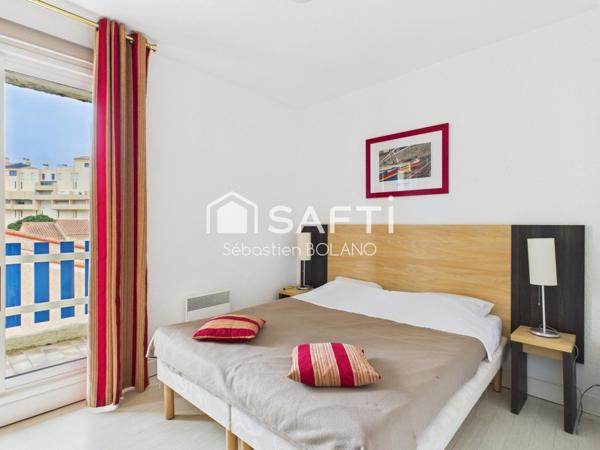 Appartement T2 vue mer à Le Barcarès, résidence Le Grand Bleu.