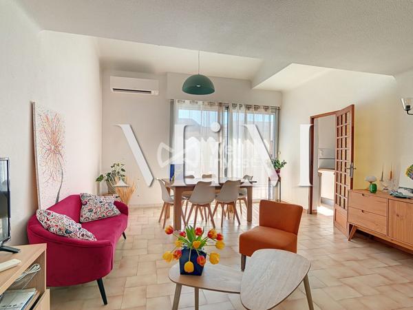 Maison de ville 110m² terrasses vue mer proche plage Carnon