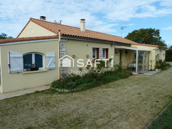 Maison plain pied avec 3 chambres et grand jardin