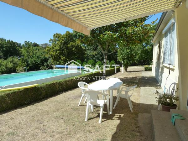Maison plain pied avec 3 chambres et grand jardin