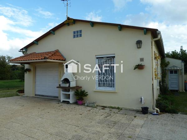 Maison plain pied avec 3 chambres et grand jardin