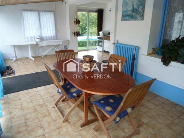 Maison plain pied avec 3 chambres et grand jardin
