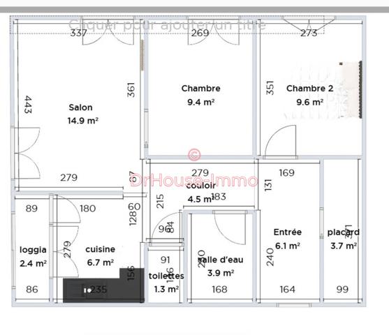 Appartement à vendre 3 pièces de 56 m²