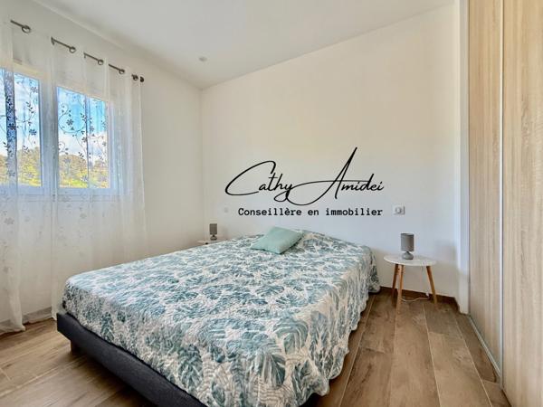 VIGGIANELLO : Villa type T3 + appartement T2, grande terrasse, garage fermé et vaste atelier, à proximité de PROPRIANO et des plages