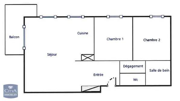 Appartement à louer 3 pièces 60.94m² Tomblaine (54510)