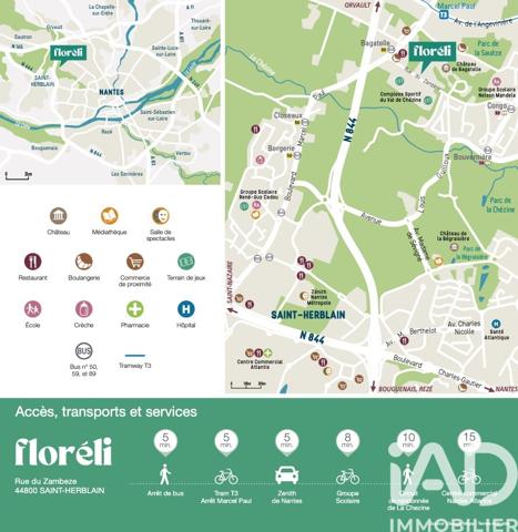 Appartement à vendre 5 pièces 99 m² Saint-Herblain