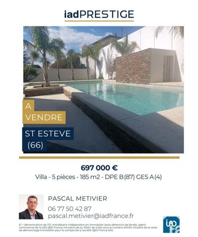 Maison d’architecte 5 pièces de 185 m² à Saint-Estève (66240)