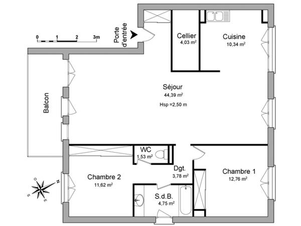 Location Appartement 3 pièces 93.2 m² - 9 RUE DU TRESOR Castres 81100