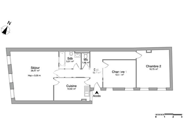 Location Appartement 3 pièces 88 m² - 28 RUE HOTEL DE VILLE Montauban 82000