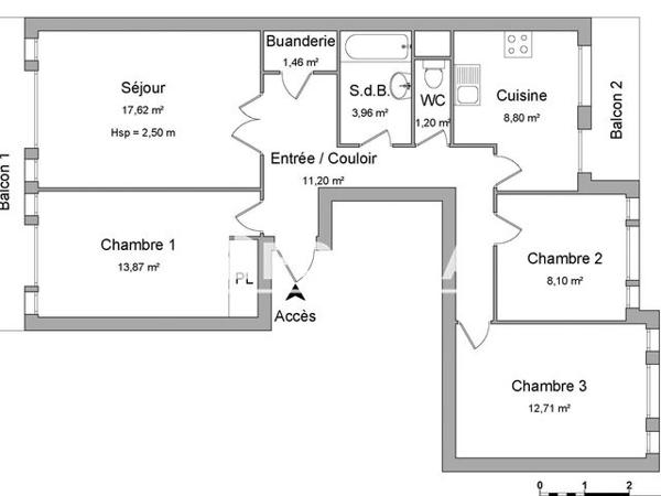 Location Appartement 4 pièces 78.92 m² - 48 A 56 RUE JOSEPH MOUGIN Nancy 54000