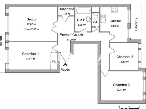 Location Appartement 4 pièces 78.92 m² - 48 A 56 RUE JOSEPH MOUGIN Nancy 54000