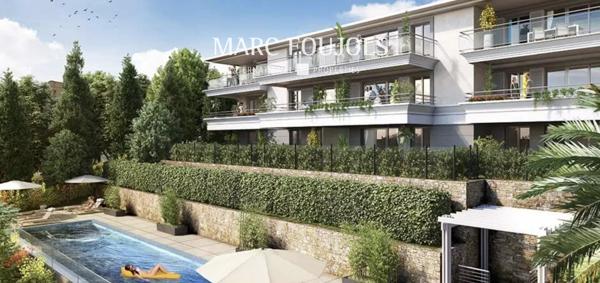 Cannet- appartement neuf vue mer panoramique 3 ch avec terrasses et 3 parkings